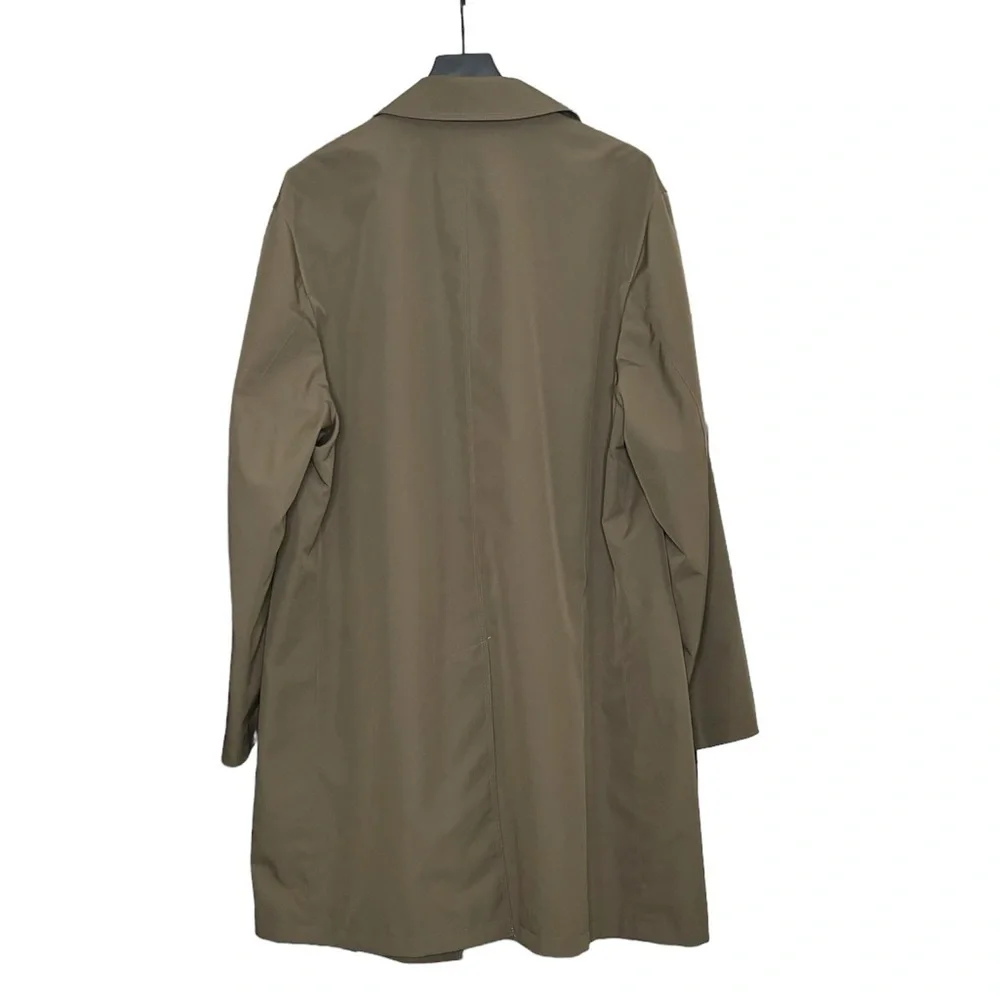 Sanyo Men’s Modern Trench Coat Dark Khaki 46R Midweight